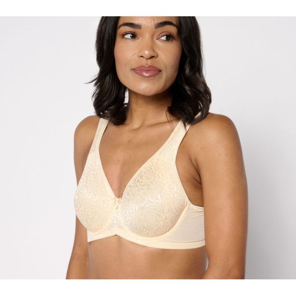 Breezies Women's Bra Sz 46C Wild Rose Seamless Underwire Support Yellow